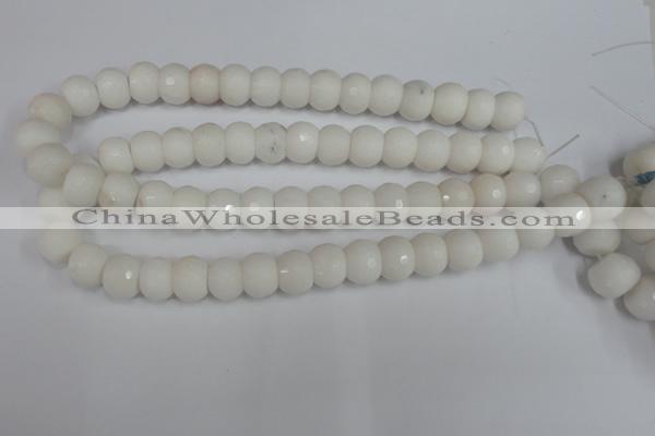 CCN160 15.5 inches 12*16mm faceted rondelle candy jade beads