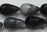 CCN1611 15.5 inches 15*25mm faceted teardrop candy jade beads