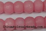 CCN163 15.5 inches 12*16mm faceted rondelle candy jade beads