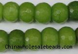 CCN171 15.5 inches 12*16mm faceted rondelle candy jade beads