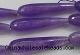 CCN1712 15.5 inches 9*40mm faceted teardrop candy jade beads wholesale