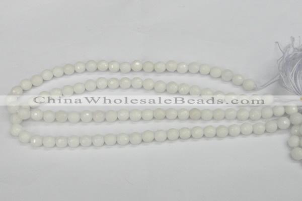 CCN1802 15 inches 8mm faceted round candy jade beads wholesale