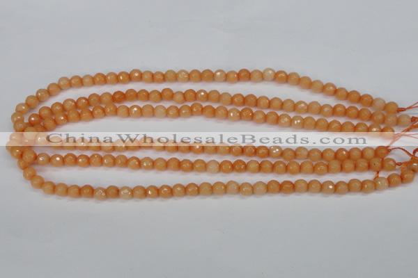CCN1820 15 inches 4mm faceted round candy jade beads wholesale