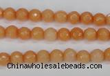 CCN1821 15 inches 6mm faceted round candy jade beads wholesale