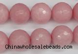 CCN1835 15 inches 14mm faceted round candy jade beads wholesale