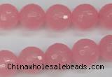 CCN1854 15 inches 12mm faceted round candy jade beads wholesale