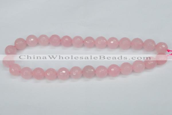 CCN1855 15 inches 14mm faceted round candy jade beads wholesale