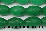 CCN186 15.5 inches 13*18mm faceted rice candy jade beads