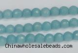 CCN1861 15 inches 6mm faceted round candy jade beads wholesale