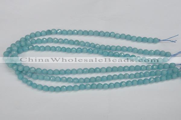 CCN1861 15 inches 6mm faceted round candy jade beads wholesale