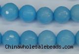 CCN1874 15 inches 12mm faceted round candy jade beads wholesale