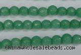 CCN1881 15 inches 6mm faceted round candy jade beads wholesale