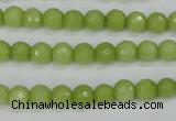 CCN1901 15 inches 6mm faceted round candy jade beads wholesale