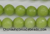 CCN1904 15 inches 12mm faceted round candy jade beads wholesale