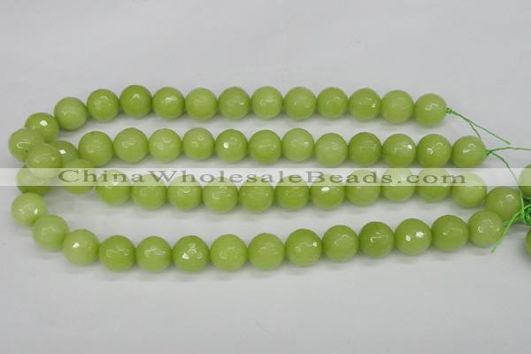CCN1905 15 inches 14mm faceted round candy jade beads wholesale