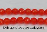 CCN1951 15 inches 6mm faceted round candy jade beads wholesale