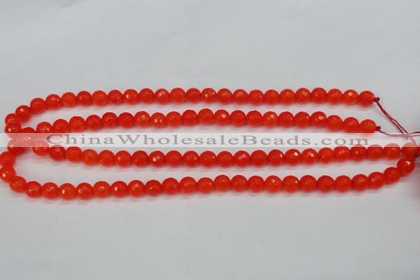 CCN1952 15 inches 8mm faceted round candy jade beads wholesale