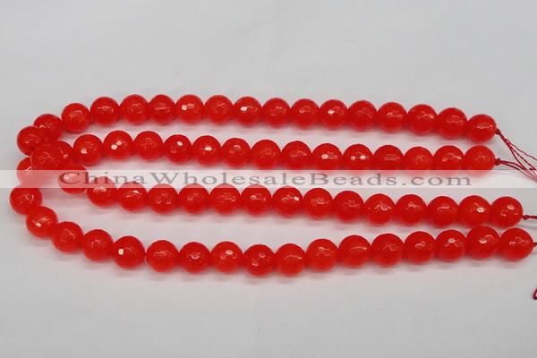 CCN1954 15 inches 12mm faceted round candy jade beads wholesale