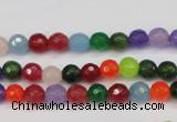 CCN1981 15 inches 6mm faceted round candy jade beads wholesale