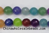 CCN1983 15 inches 10mm faceted round candy jade beads wholesale