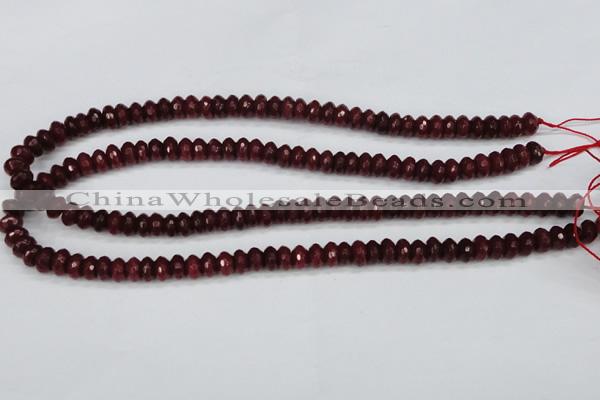 CCN1990 15 inches 5*8mm faceted rondelle candy jade beads wholesale