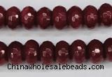 CCN1992 15 inches 8*12mm faceted rondelle candy jade beads wholesale