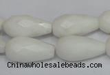 CCN201 15.5 inches 12*22mm faceted teardrop candy jade beads