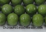 CCN2041 15 inches 14mm faceted round candy jade beads wholesale