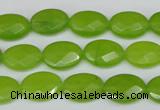CCN215 15.5 inches 10*14mm faceted oval candy jade beads