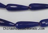 CCN2172 15.5 inches 8*25mm faceted teardrop candy jade beads
