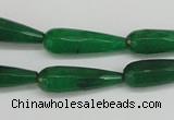 CCN2174 15.5 inches 8*25mm faceted teardrop candy jade beads