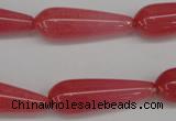 CCN2185 15.5 inches 10*30mm teardrop candy jade beads