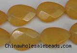 CCN2192 15.5 inches 15*20mm faceted flat teardrop candy jade beads