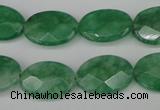 CCN2209 15.5 inches 13*18mm faceted oval candy jade beads