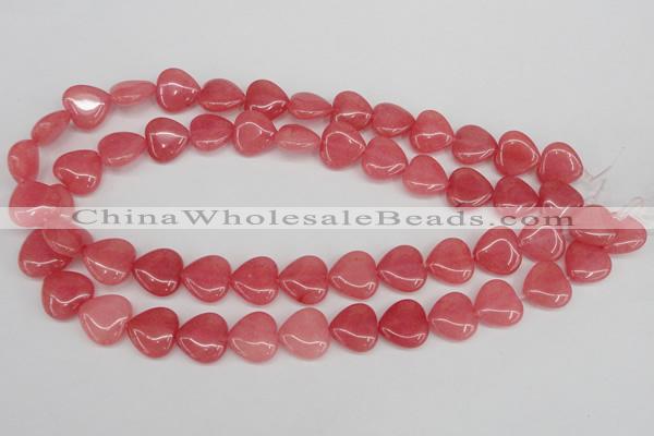 CCN2240 15.5 inches 15*15mm heart candy jade beads wholesale