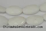 CCN225 15.5 inches 12*18mm faceted oval candy jade beads