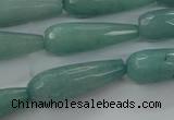 CCN2250 15.5 inches 10*30mm faceted teardrop candy jade beads