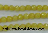 CCN2254 15.5 inches 6mm faceted round candy jade beads wholesale