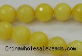 CCN2257 15.5 inches 12mm faceted round candy jade beads wholesale