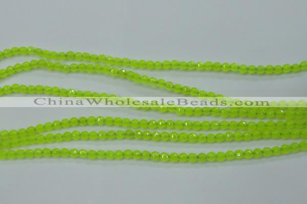 CCN2261 15.5 inches 4mm faceted round candy jade beads wholesale