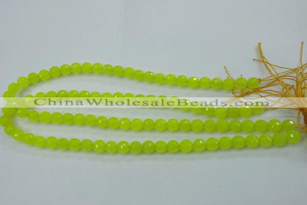 CCN2263 15.5 inches 8mm faceted round candy jade beads wholesale