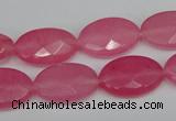 CCN227 15.5 inches 12*18mm faceted oval candy jade beads