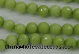 CCN2272 15.5 inches 8mm faceted round candy jade beads wholesale