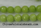 CCN2273 15.5 inches 10mm faceted round candy jade beads wholesale