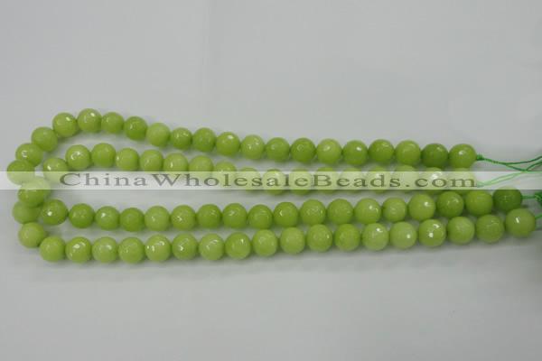 CCN2273 15.5 inches 10mm faceted round candy jade beads wholesale