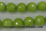 CCN2274 15.5 inches 12mm faceted round candy jade beads wholesale