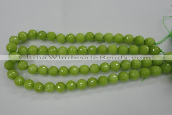 CCN2274 15.5 inches 12mm faceted round candy jade beads wholesale