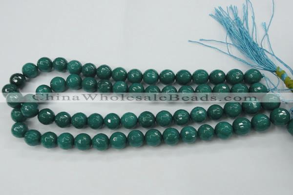 CCN2282 15.5 inches 12mm faceted round candy jade beads wholesale