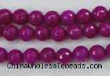 CCN2295 15.5 inches 8mm faceted round candy jade beads wholesale