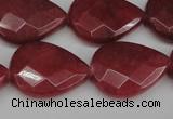 CCN2329 15.5 inches 18*25mm faceted flat teardrop candy jade beads